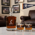 Personalized Cincinnati Bearcats University Decanter Set - Football Fanatic Gift Ideas - Crown Personalized Whiskey Decanter