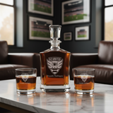 Personalized Engraved DC United  - Major League Soccer - Custom Crown Decanter Set - Soccer Fanatic Gift Ideas