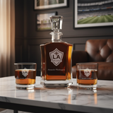 Personalized Engraved Los Angeles Galaxy - Major League Soccer - Custom Crown Decanter Set - Soccer Fanatic Gift Ideas
