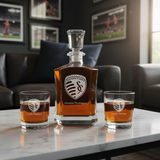 Personalized Engraved Sporting Kansas City - Major League Soccer - Custom Crown Decanter Set - Soccer Fanatic Gift Ideas