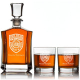 Custom Engraved Police Badges  - Custom Crown Decanter Set - State Police New Hampshire Patch