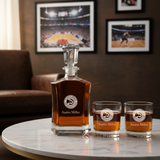 Personalized Atlanta Hawks - Crown Classic Decanter Gift Set - Basketball Fanatic Gift Ideas