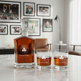 Personalized Shamrock Celtics - Crown Classic Decanter Gift Set - Basketball Fanatic Gift Ideas
