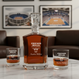 Personalized Chicago Bulls - Crown Decanter Gift Set - Basketball Fanatic Gift Ideas