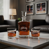 Personalized Chicago - Crown Decanter Gift Set - Basketball Fanatic Gift Ideas