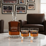 Personalized Detroit - Crown Classic Decanter Gift Set - Basketball Fanatic Gift Ideas