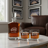 Personalized LA Clippers - Crown Classic Decanter Gift Set - Basketball Fanatic Gift Ideas
