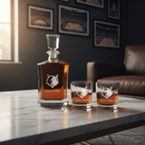 Engraved Timberwolf - Personalized Crown Decanter - Basketball Fanatic Gift Ideas - Man Cave Gifts