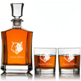 Engraved Timberwolf - Personalized Crown Decanter - Basketball Fanatic Gift Ideas - Man Cave Gifts