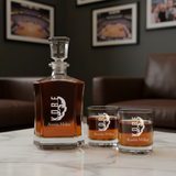 Engraved Kobe Face - Personalized Crown Decanter - Basketball Fanatic Gift Ideas - Man Cave Gifts