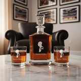 Engraved Kobe Silhouette 24 - Personalized Crown Decanter - Basketball Fanatic Gift Ideas - Man Cave Gifts