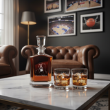 Engraved Kobe Celebration - Personalized Crown Decanter - Basketball Fanatic Gift Ideas - Man Cave Gifts
