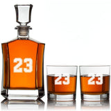 Engraved Number 23 - Personalized Crown Decanter - Basketball Fanatic Gift Ideas - Man Cave Gifts