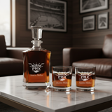 Engraved PHX - Personalized Crown Decanter - Basketball Fanatic Gift Ideas - Man Cave Gifts