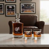 Engraved Hornets Basketball - Personalized Crown Decanter - Basketball Fanatic Gift Ideas - Man Cave Gifts