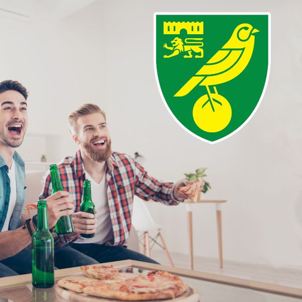 Soccer Wall Decals - Premier League - England Soccer Team Logos - Norwich City Football Club