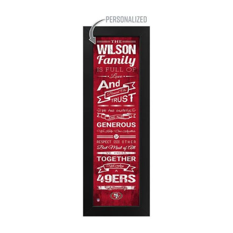San Francisco 49ers Custom Print Family Cheer Wall Art