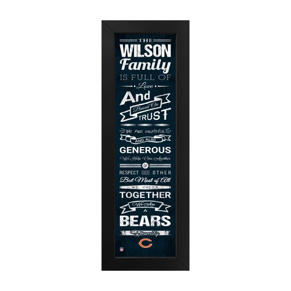 Chicago Bears Custom Print Family Cheer Wall Art