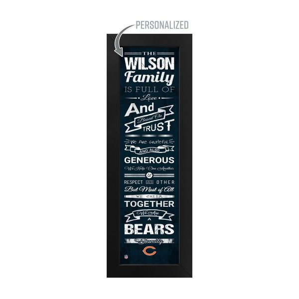 Chicago Bears Custom Print Family Cheer Wall Art