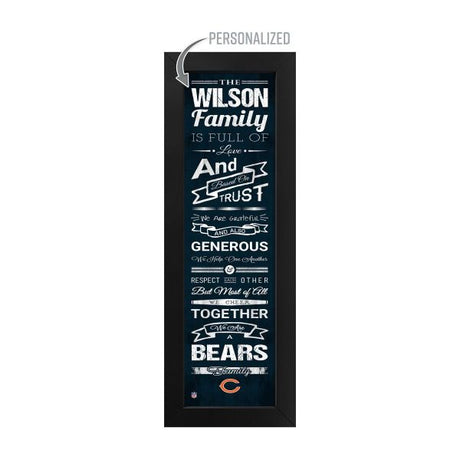Chicago Bears Custom Print Family Cheer Wall Art