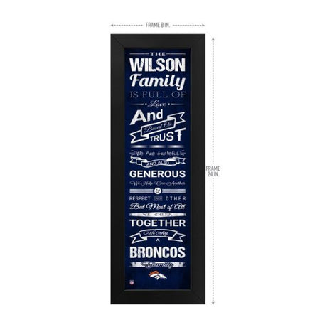 Denver Broncos Custom Print Family Cheer Wall Art