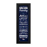 Denver Broncos Custom Print Family Cheer Wall Art