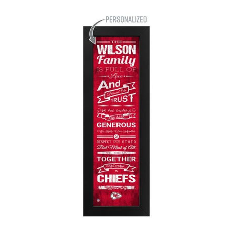 Kansas City Chiefs Custom Print Family Cheer Wall Art