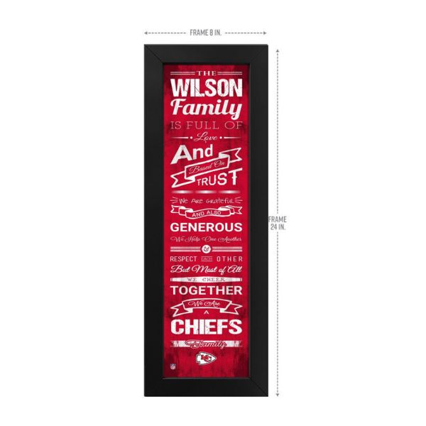 Kansas City Chiefs Custom Print Family Cheer Wall Art