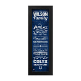 Indianapolis Colts Custom Print Family Cheer Wall Art