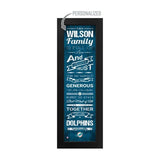 Miami Dolphins Custom Print Family Cheer Wall Art