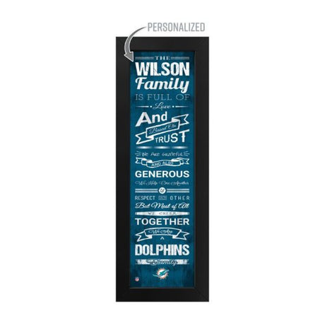 Miami Dolphins Custom Print Family Cheer Wall Art