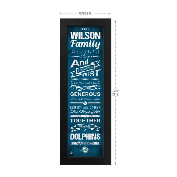 Miami Dolphins Custom Print Family Cheer Wall Art