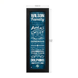 Miami Dolphins Custom Print Family Cheer Wall Art