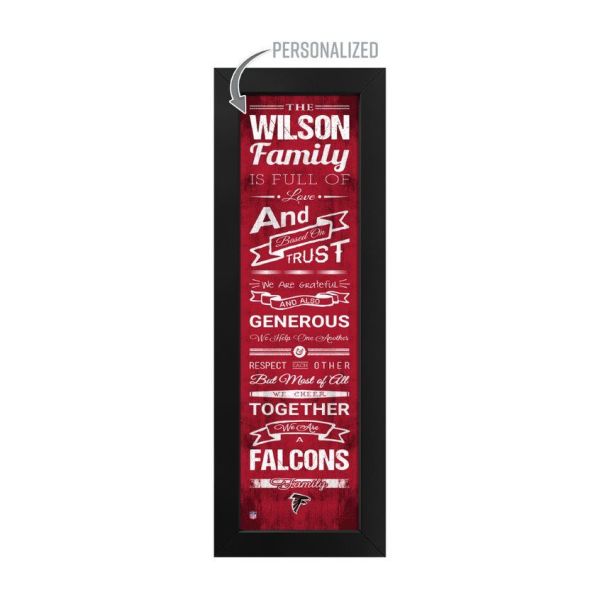 Atlanta Falcons Custom Print Family Cheer Wall Art