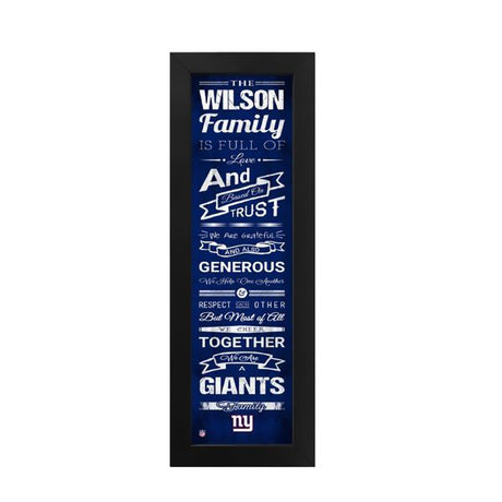 New York Giants family cheer wall art
