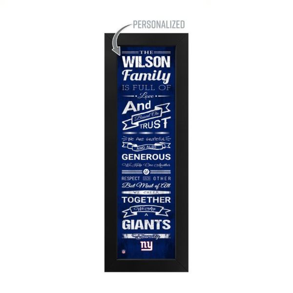 New York Giants Custom Print Family Cheer Wall Art