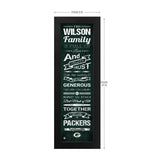 Green Bay Packers Custom Print Family Cheer Wall Art
