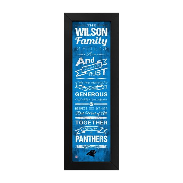 Carolina Panthers Custom Print Family Cheer Wall Art