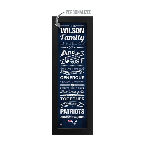 New England Patriots Custom Print Family Cheer Wall Art