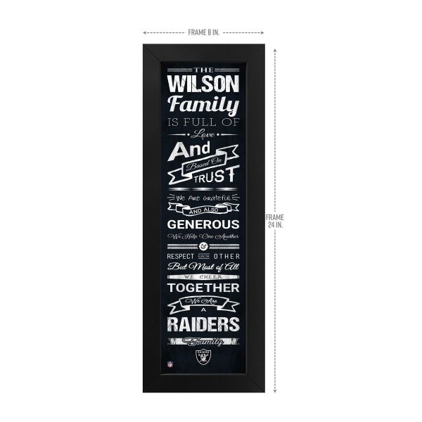 Las Vegas Raiders Custom Print Family Cheer Wall Art