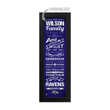 Baltimore Ravens Custom Print Family Cheer Wall Art