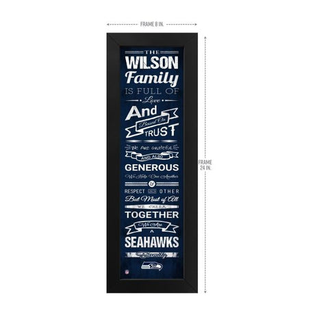 Seattle Seahawks Custom Print Family Cheer Wall Art