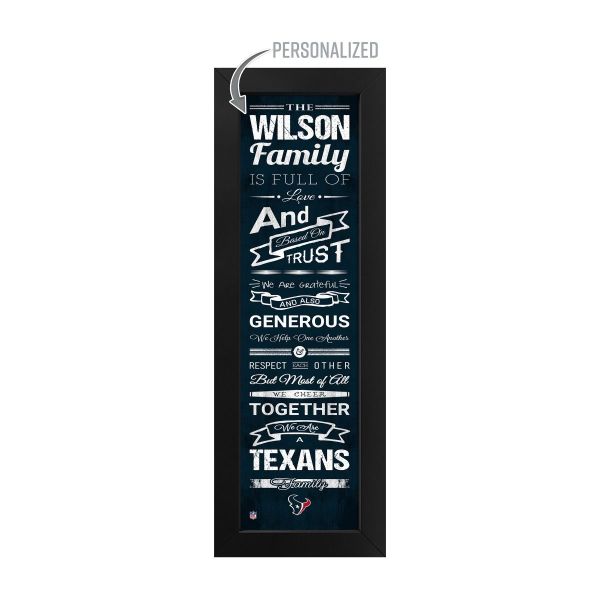 Houston Texans Custom Print Family Cheer Wall Art