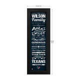 Houston Texans Custom Print Family Cheer Wall Art