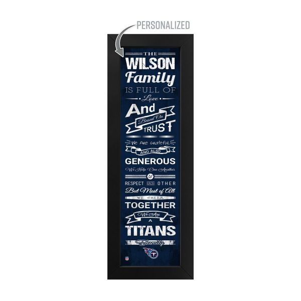 Tennessee Titans Custom Print Family Cheer Wall Art