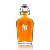 Engraved NY Yankees - Personalized Bormioli Rocco Glass Swing Top Pocket Flask