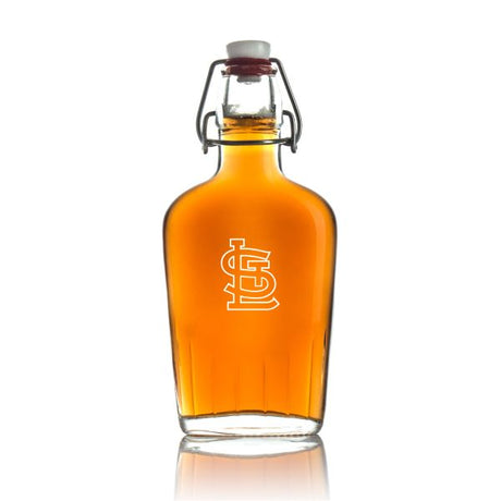 Engraved St Louis Cardinals - Personalized Bormioli Rocco Glass Swing Top Pocket Flask