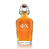 Custom Engraved Phi Chi - Personalized Whiskey Glass Flask - Swing Top