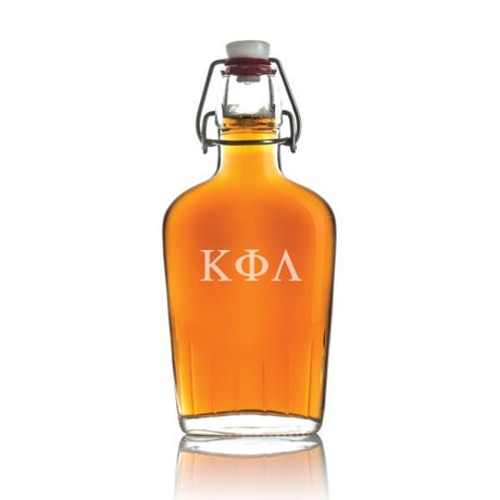 Custom Engraved Kappa Phi Lambda - Personalized Whiskey Glass Flask - Swing Top