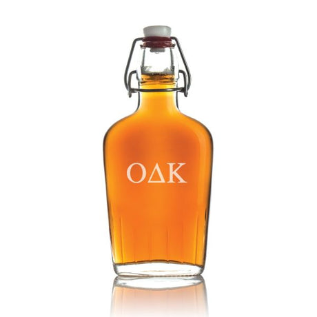 Custom Engraved Omicron Delta Kappa - Personalized Whiskey Glass Flask - Swing Top